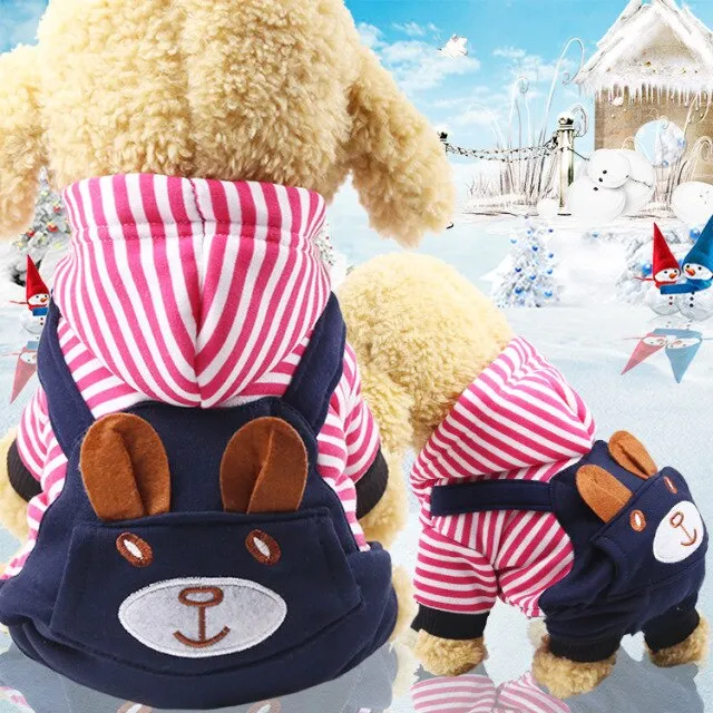 2PUOUPUOU Winter Pet Dog Clothes Cute Dog Clothes for Small Dogs Coat Cotton Ropa Perro Cute Thicken Warm Dogs Clothing XS-XXL