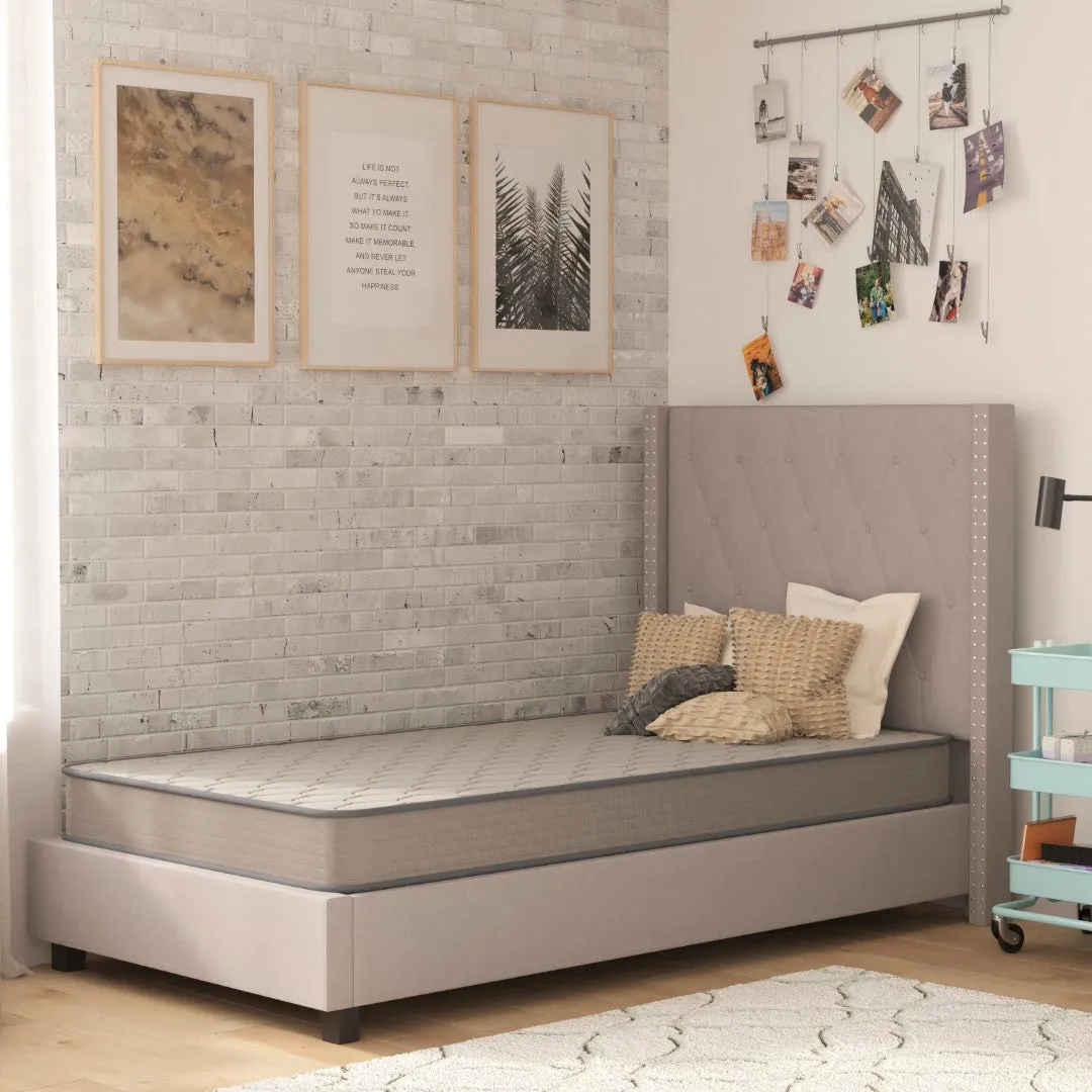 6" Twin XL Hybrid Spring Mattress, CertiPUR-US Certified, Boxed Bedding