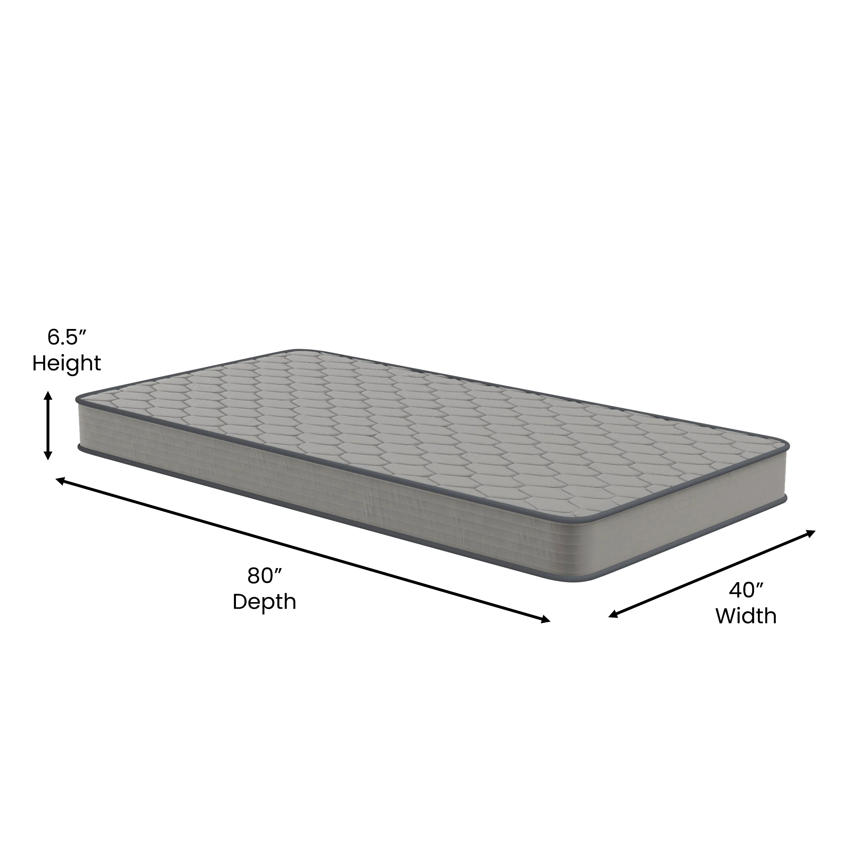 6" Twin XL Hybrid Spring Mattress, CertiPUR-US Certified, Boxed Bedding