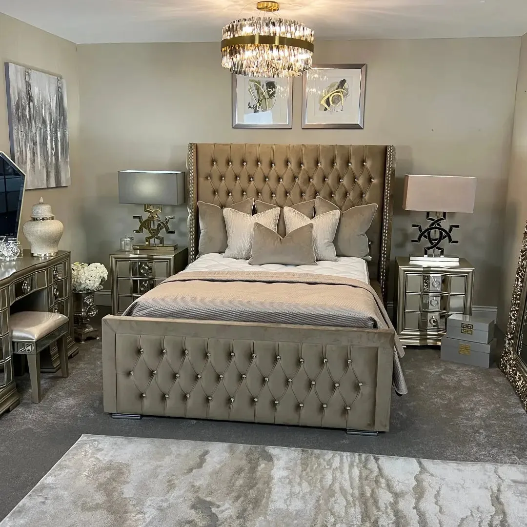 Ambassador Velvet Wing Bed