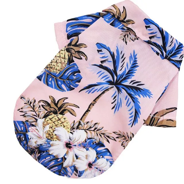 Ashore Shop Dog Pet Hawaiian Floral Shirt Vest Clothes