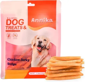 Chicken Jerky Strips Dog Treats,Training Treats for Dogs w/Taurine, Low Fat, Natural Jerky Cuts Healthy Dog Snacks Premium Chicken Flavor Chew Training for All Dogs, 11.6 oz