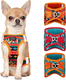 CollarDirect Step-in Reflective Dog Harness - Any Weather Air Mesh for Small and Medium Dogs Easy to Put On and Off 3 Patterns (Size S, Pattern 2)