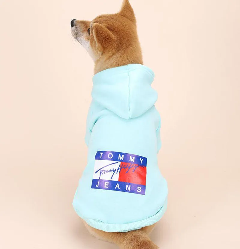 Dog's feet plus velvet warm personality trend hooded sweater