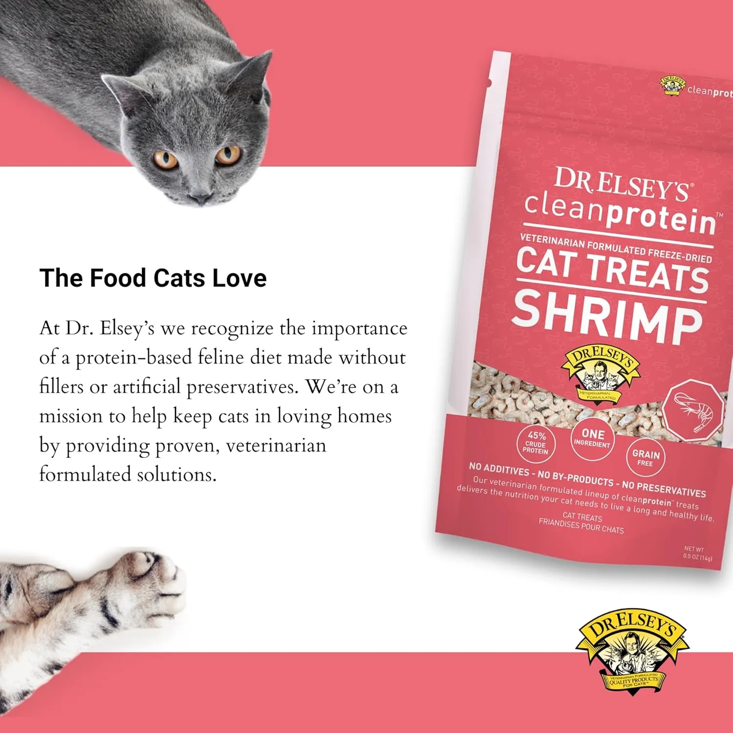 Dr. Elsey's Freeze-Dried Shrimp Cat Treats 0.5 oz.