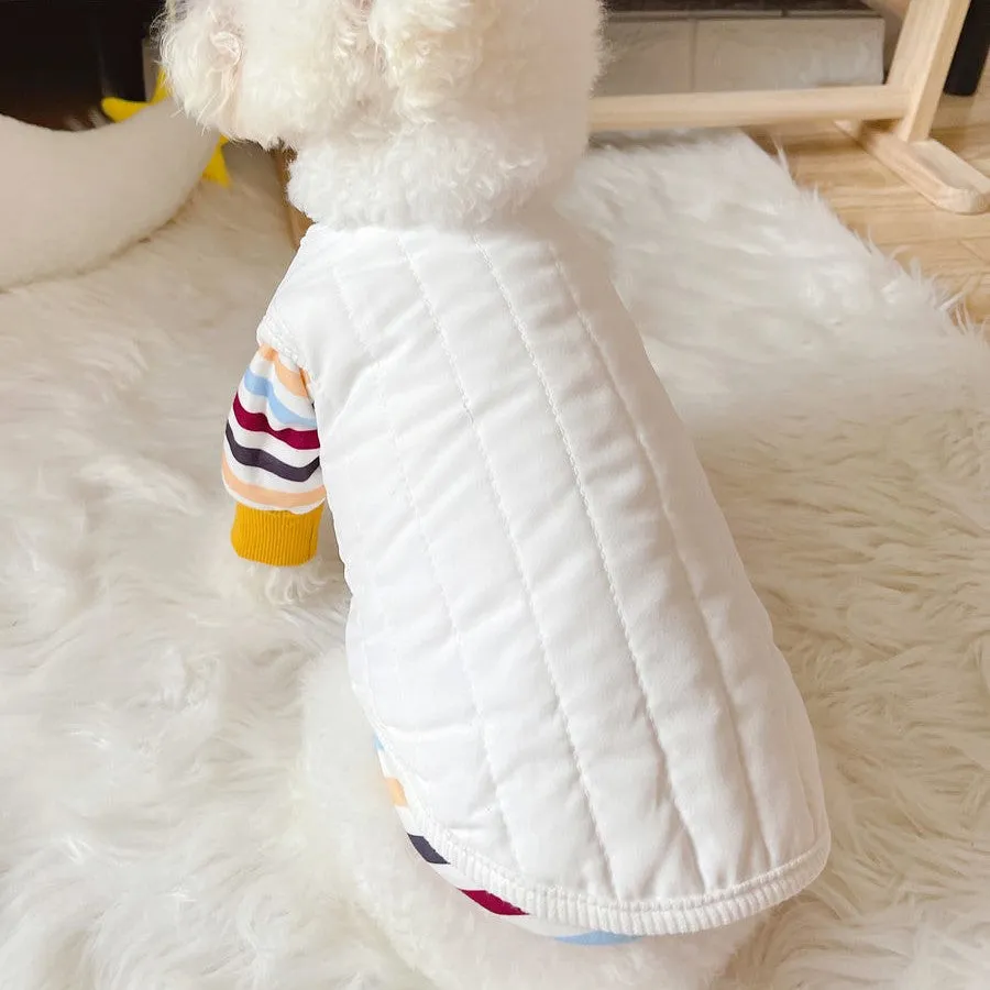 Earthy Stripes Sweater & Button Through Vest Dog Clothes