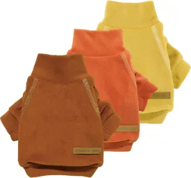 Fitwarm 3 Pack Classic Fleece Dog Sweater, Turtleneck Dog Sweatshirt, Dog Winter Clothes for Small Dogs Boy Girl, Pet Pullover Jumper, Cat Apparel, Orange, Yellow, Coffee, Small