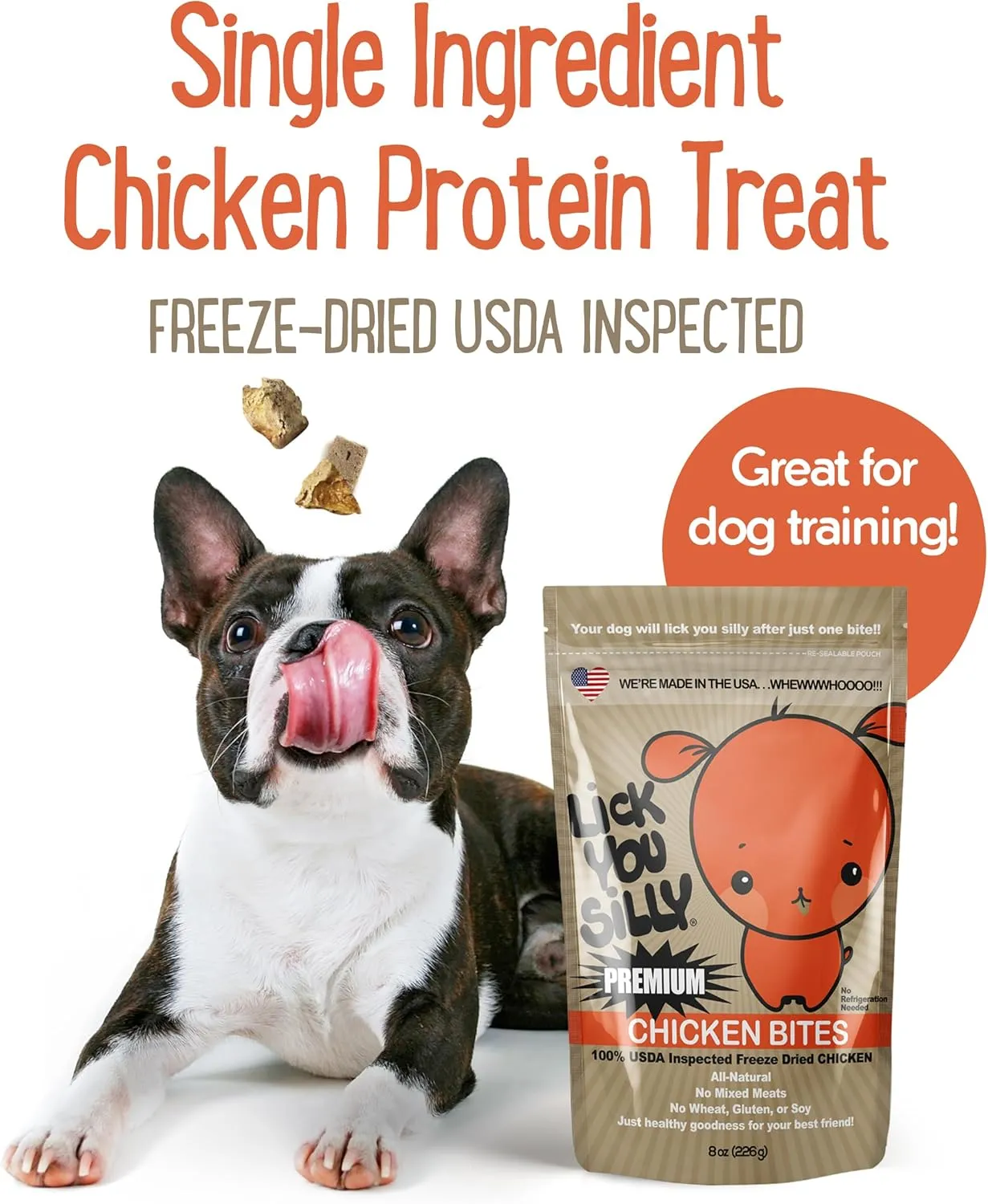 Freeze-Dried Chicken Liver Dog Treats | High-Protein Puppy Training Treats for Small, Medium, & Large Dogs | Grain-Free, All-Natural Pet Snacks | Made in The USA