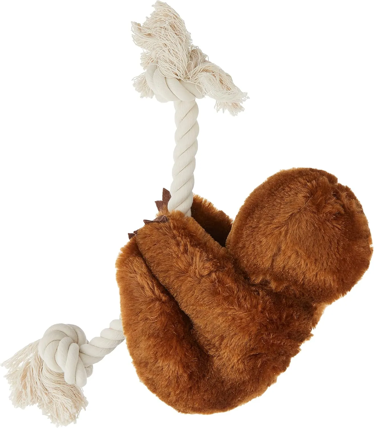Fringe Studio Dog Toy, Brown Sloth On A Rope-Plush Pet Toy (289373)