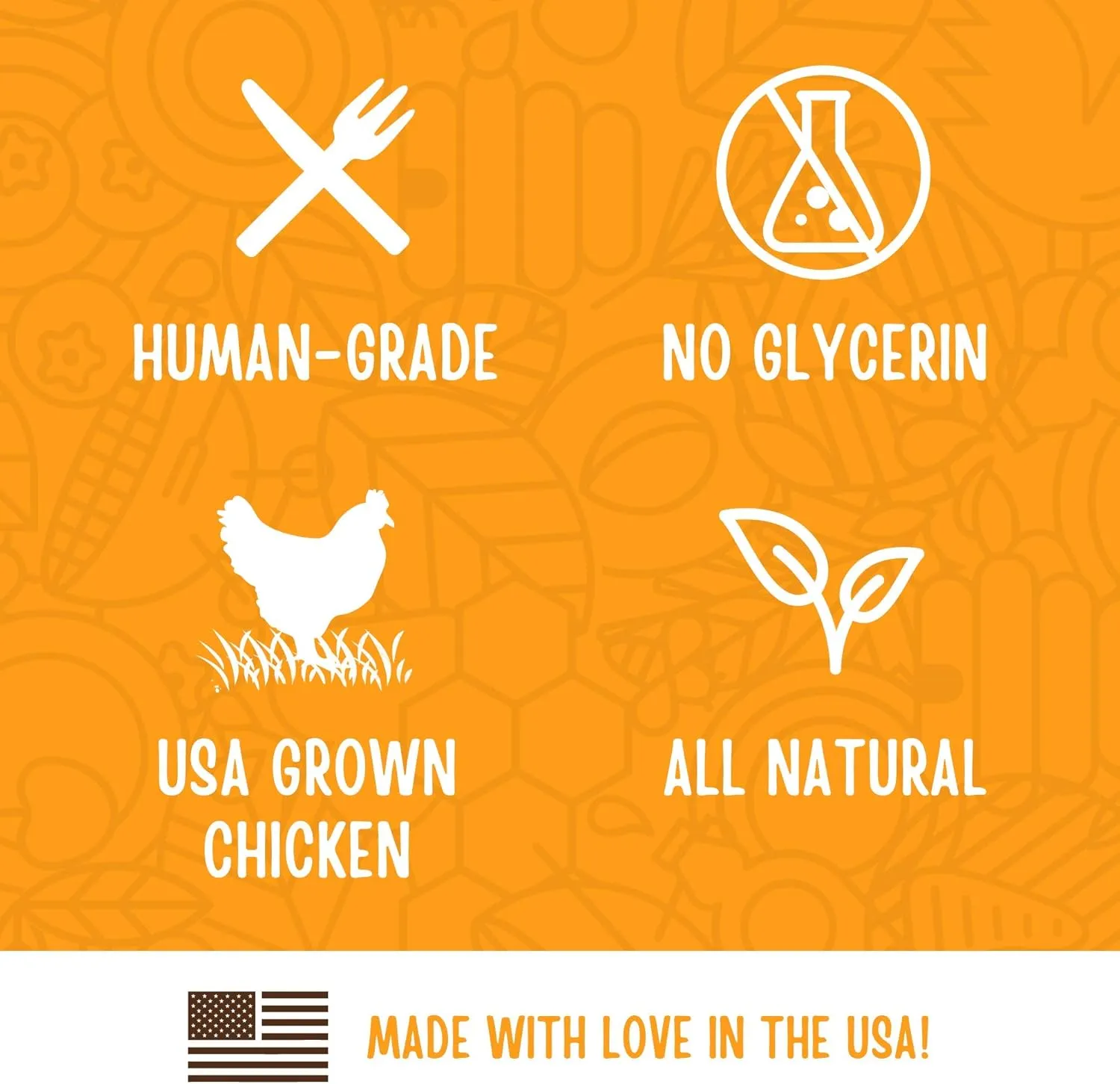 Full Moon Chicken Jerky Healthy All Natural Dog Treats Human Grade Made in USA Grain Free 12 oz