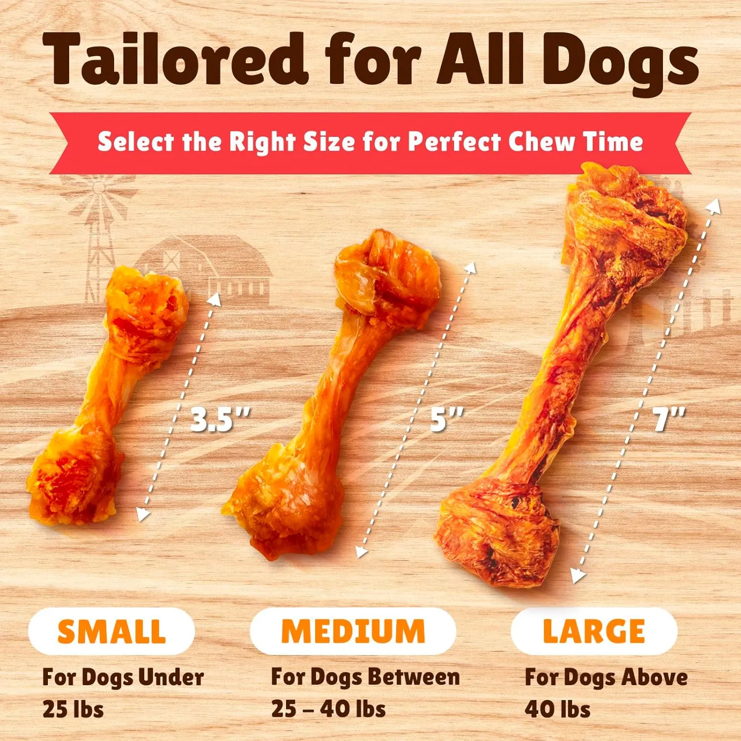 Gootoe Turkey Tendon Dog Treats, Bone (L) 3.53 oz, 100% USA Sourced Turkey, Natural Snack, Premium Puppy Chews, Hypoallergenic, Reseal Value Bags, Size for Large Dogs