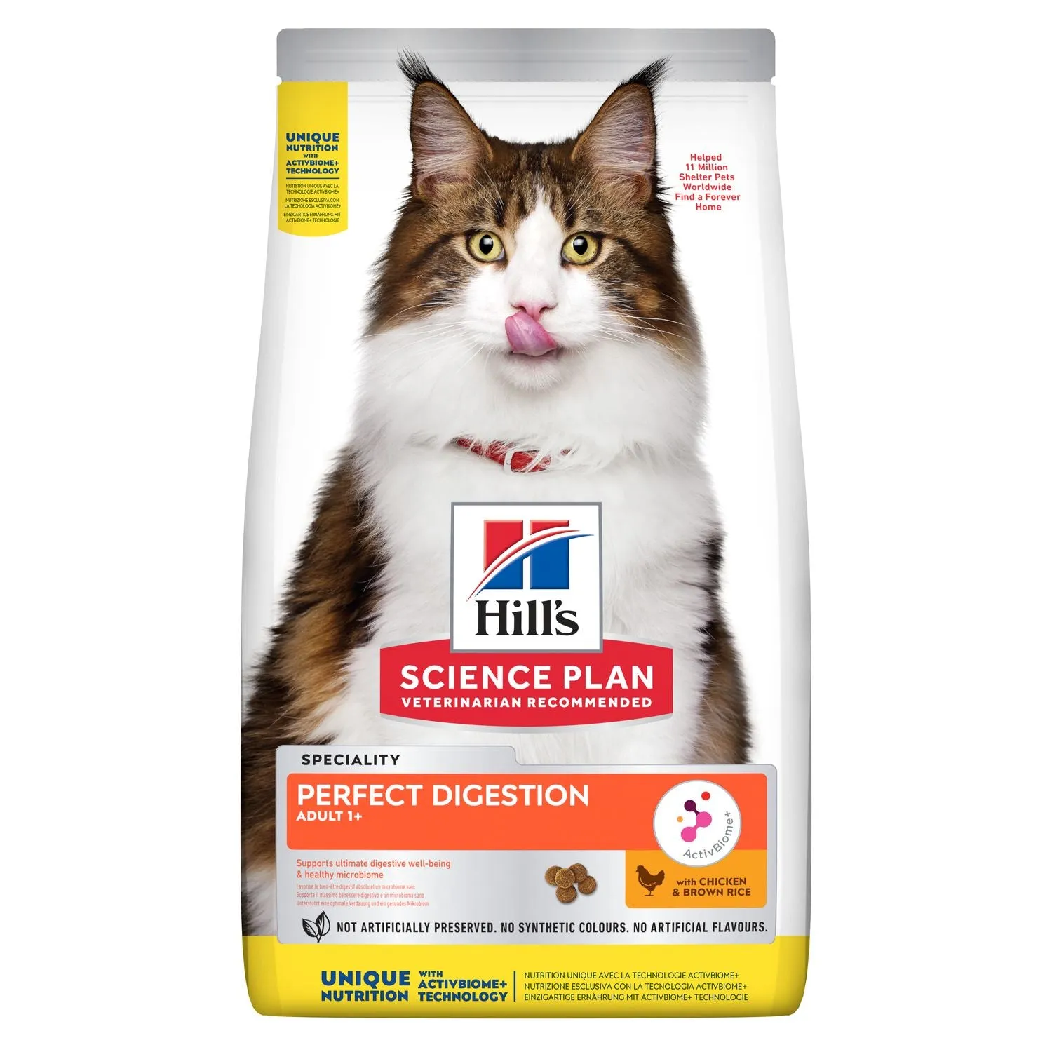 Hill's Perfect Digestion Adult Cat 1  with Chicken & Brown Rice