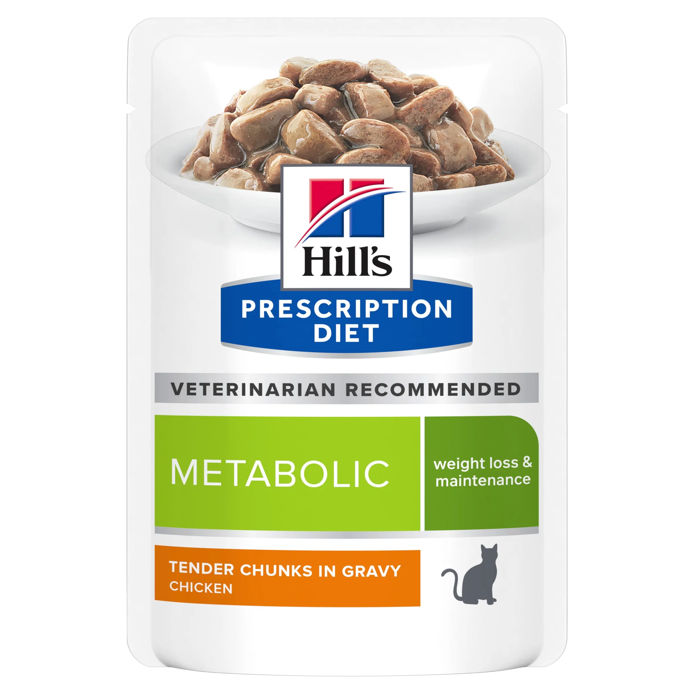 Hill's Prescription Diet Metabolic Weight Loss & Maintenance Cat Food Pouches 85g x 12