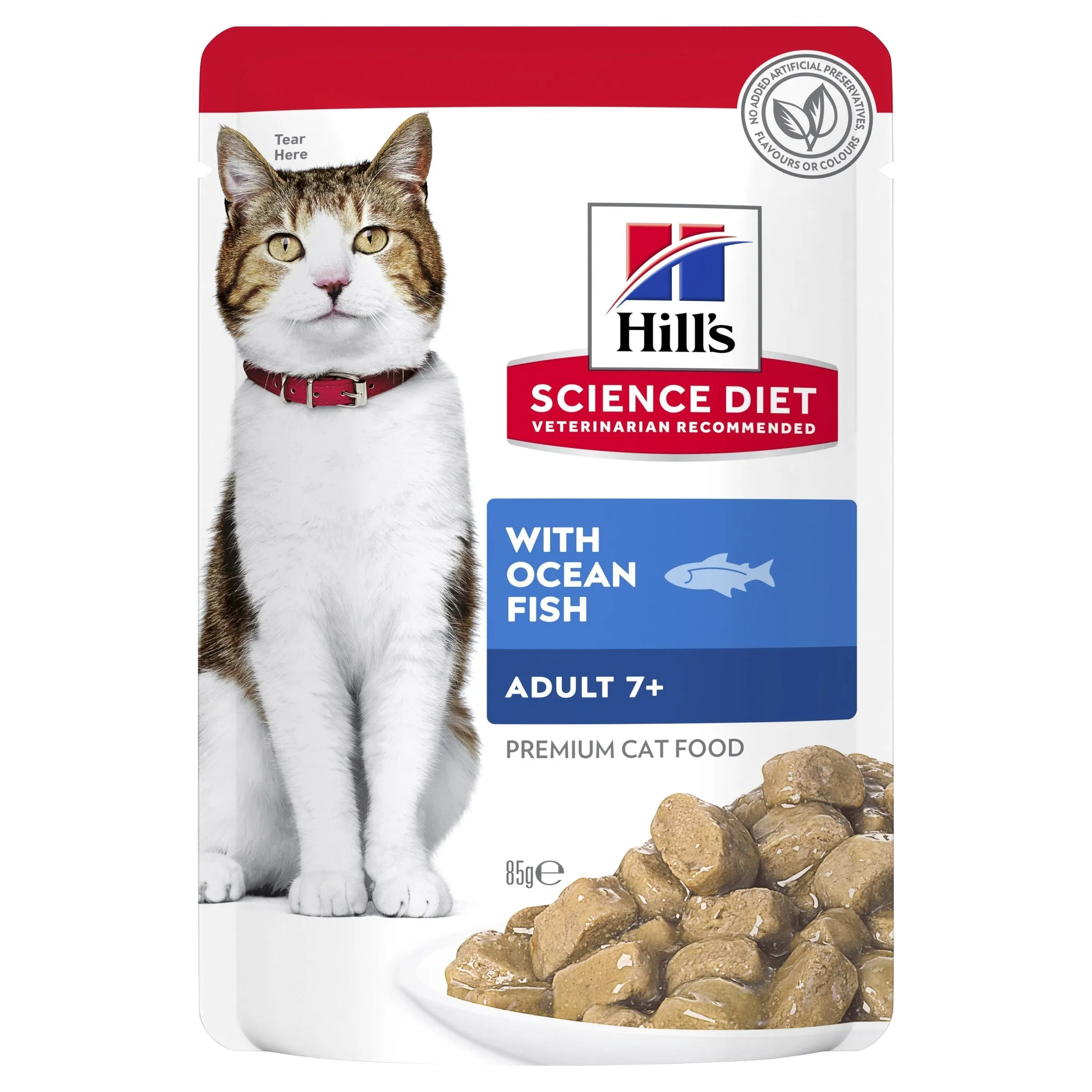 Hills Science Diet Adult 7  Active Longevity Mature Ocean Fish Cat Food Pouches 85g^^^
