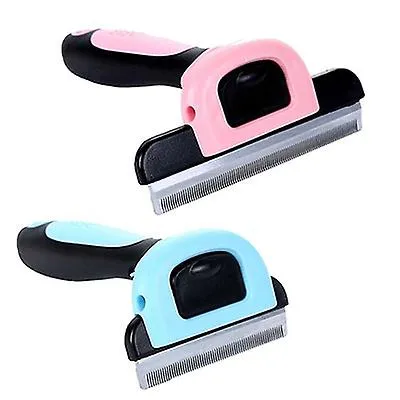 Large 10cm blue Hair Remover Brush & Grooming Trimmer With Detachable Clipper For Pet Dog Cat AZ12269