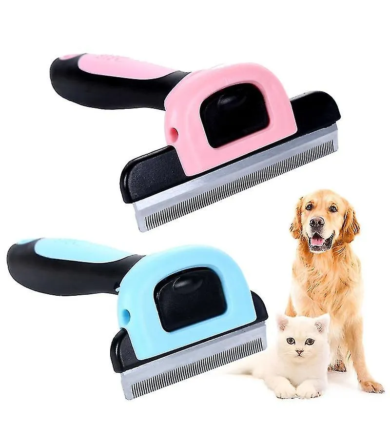 Large 10cm blue Hair Remover Brush & Grooming Trimmer With Detachable Clipper For Pet Dog Cat AZ12269