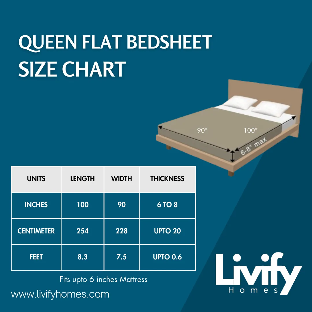 Livify Queen Size BedSheet - Sandy Cream - (90×100 inches)
