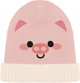 Naanle Pink Pig Women's Beanie Hat Stretch Slouchy Warm Knit Winter Hats Skully White Beanie Women Ski Beanies Cap