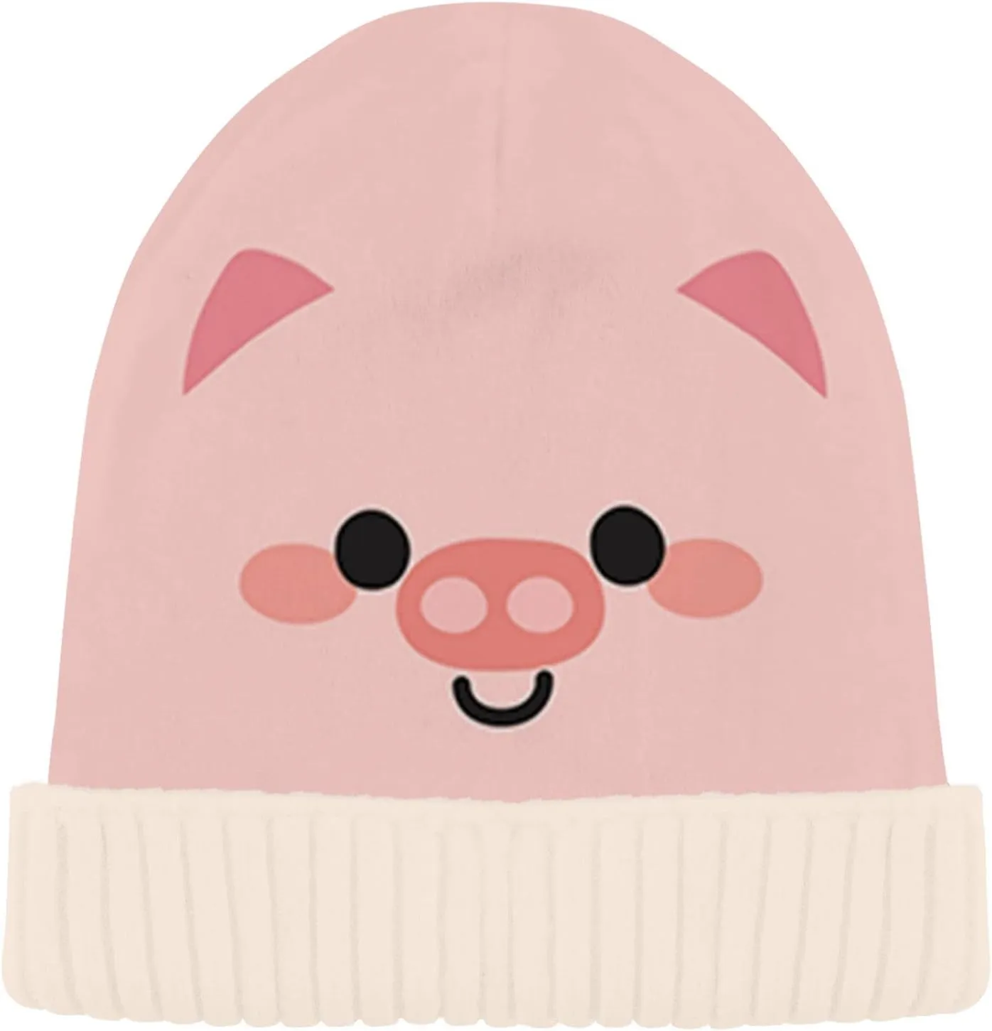 Naanle Pink Pig Women's Beanie Hat Stretch Slouchy Warm Knit Winter Hats Skully White Beanie Women Ski Beanies Cap