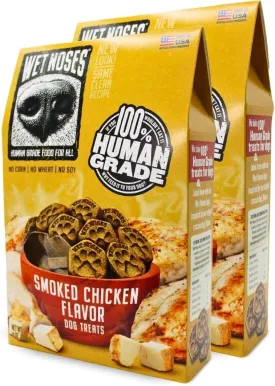 Organic Crunchy Dog Treats  for All Pet Sizes, Breeds  All-Natural Puppy Treat, Senior Dog Snack  100% Human-Grade  Delicious Chews for Dogs - Meaty Smoked Chicken, 14 Oz (2 Pack)