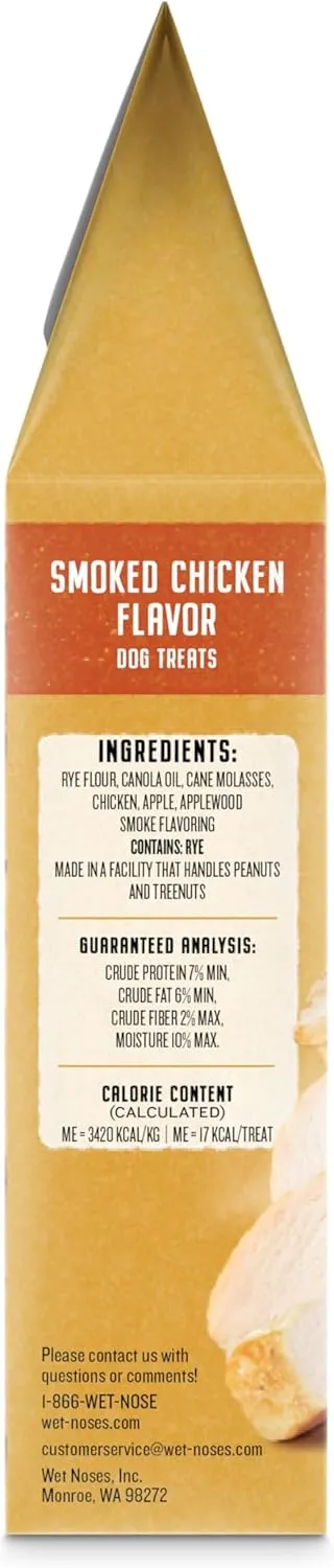 Organic Crunchy Dog Treats  for All Pet Sizes, Breeds  All-Natural Puppy Treat, Senior Dog Snack  100% Human-Grade  Delicious Chews for Dogs - Meaty Smoked Chicken, 14 Oz (2 Pack)