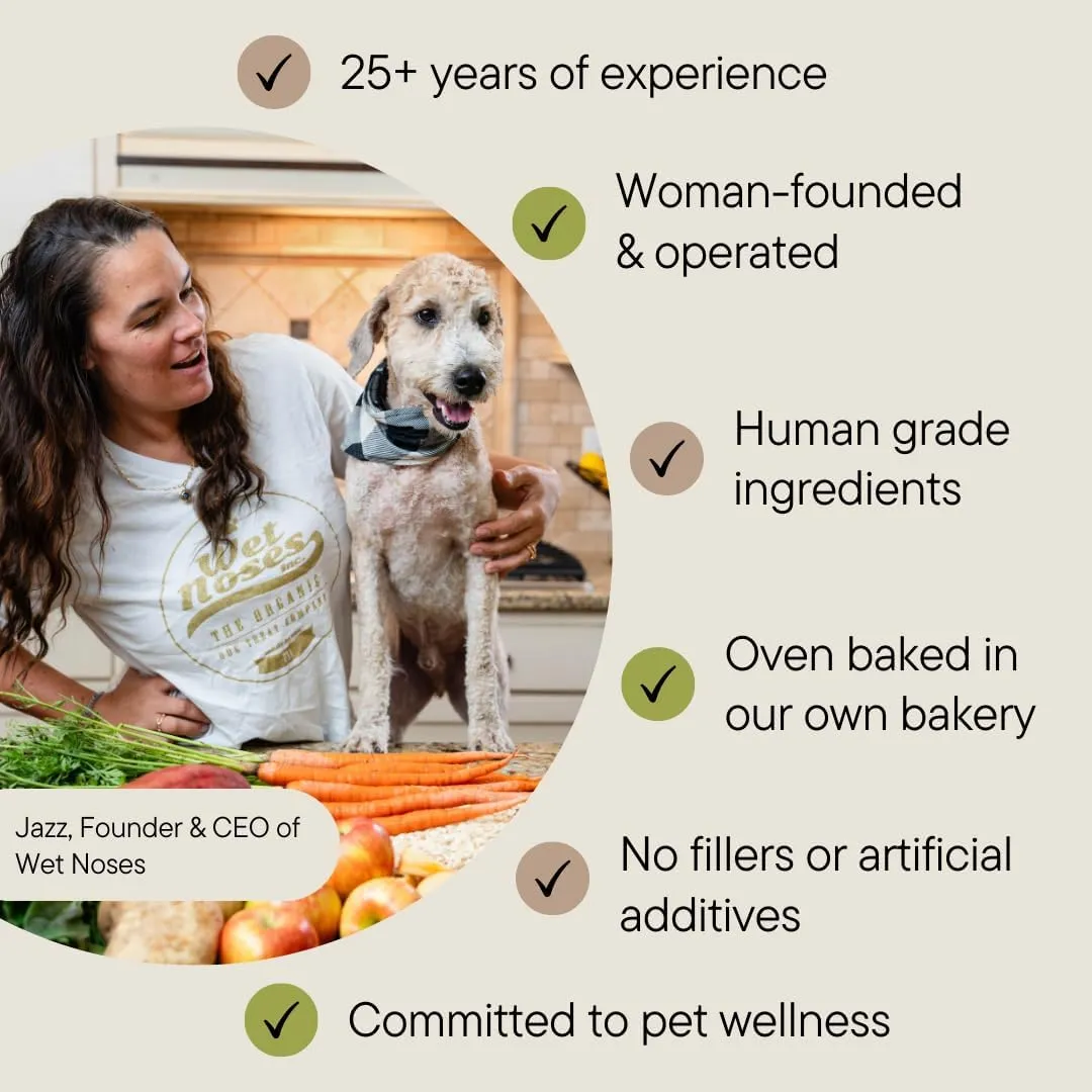 Organic Crunchy Dog Treats  for All Pet Sizes, Breeds  All-Natural Puppy Treat, Senior Dog Snack  100% Human-Grade  Delicious Chews for Dogs - Meaty Smoked Chicken, 14 Oz (2 Pack)