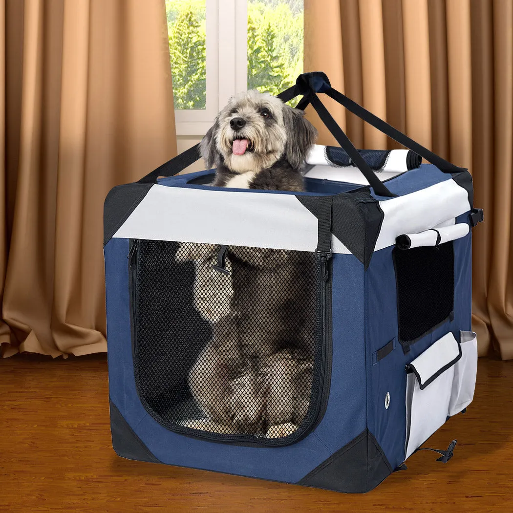 Pet Carrier Bag Dog Puppy Spacious Outdoor Travel Hand Portable Crate - L