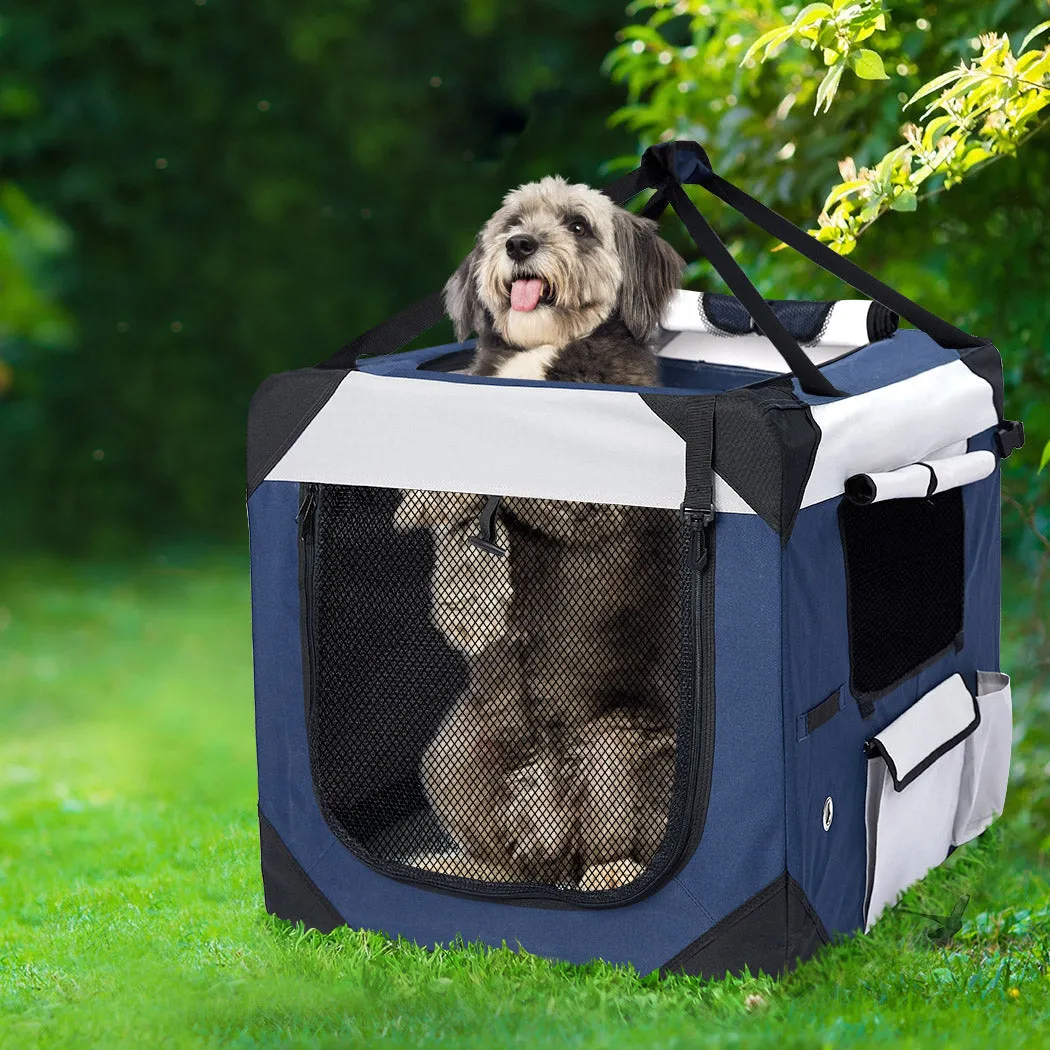 Pet Carrier Bag Dog Puppy Spacious Outdoor Travel Hand Portable Crate - L
