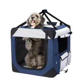 Pet Carrier Bag Dog Puppy Spacious Outdoor Travel Hand Portable Crate - L