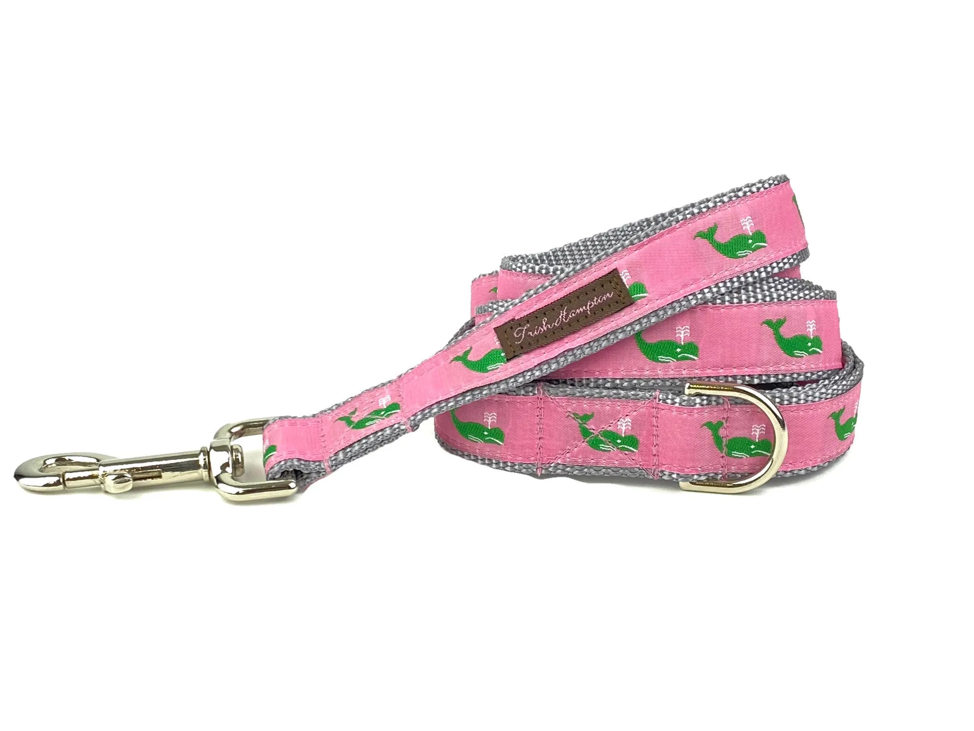 Pink/Green Whale 6ft Dog Leash - 751