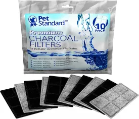Premium Charcoal Filters for PetSafe Drinkwell Fountains, Pack of 10