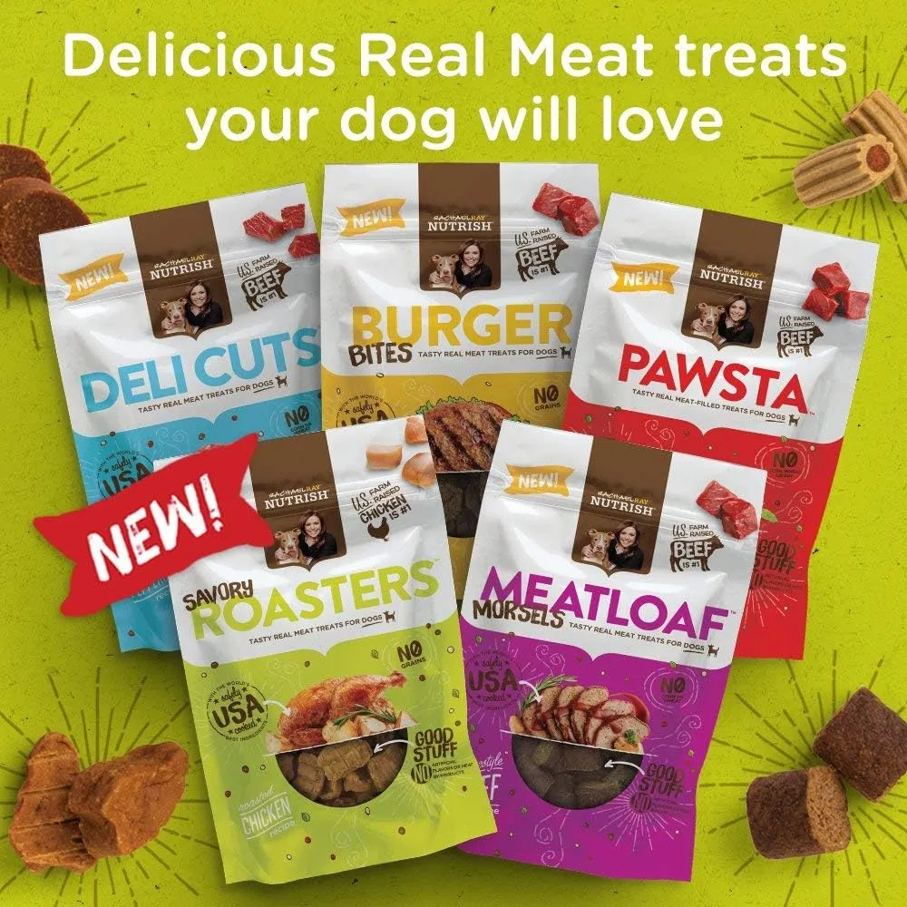 Rachael Ray Nutrish Savory Roasters Real Meat Dog Treats, Roasted Chicken Recipe, 12 Ounces, Grain Free
