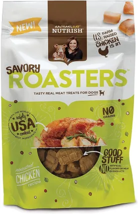 Rachael Ray Nutrish Savory Roasters Real Meat Dog Treats, Roasted Chicken Recipe, 12 Ounces, Grain Free