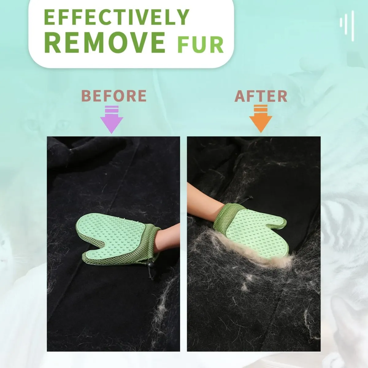 Silicon Cat and Dog Grooming and Hair Remover Mitt