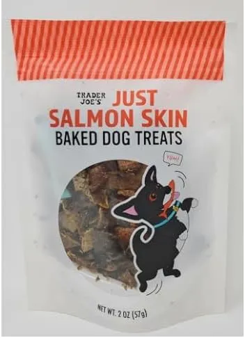 Trader Joe's Just Salmon Skin Baked Dog Treats, 2 oz