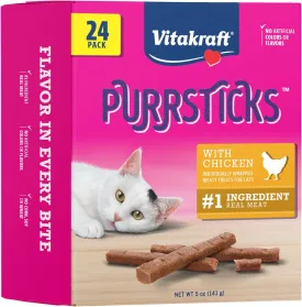 Vitakraft PurrSticks Cat Treat, Chicken, Multi Pack of 4