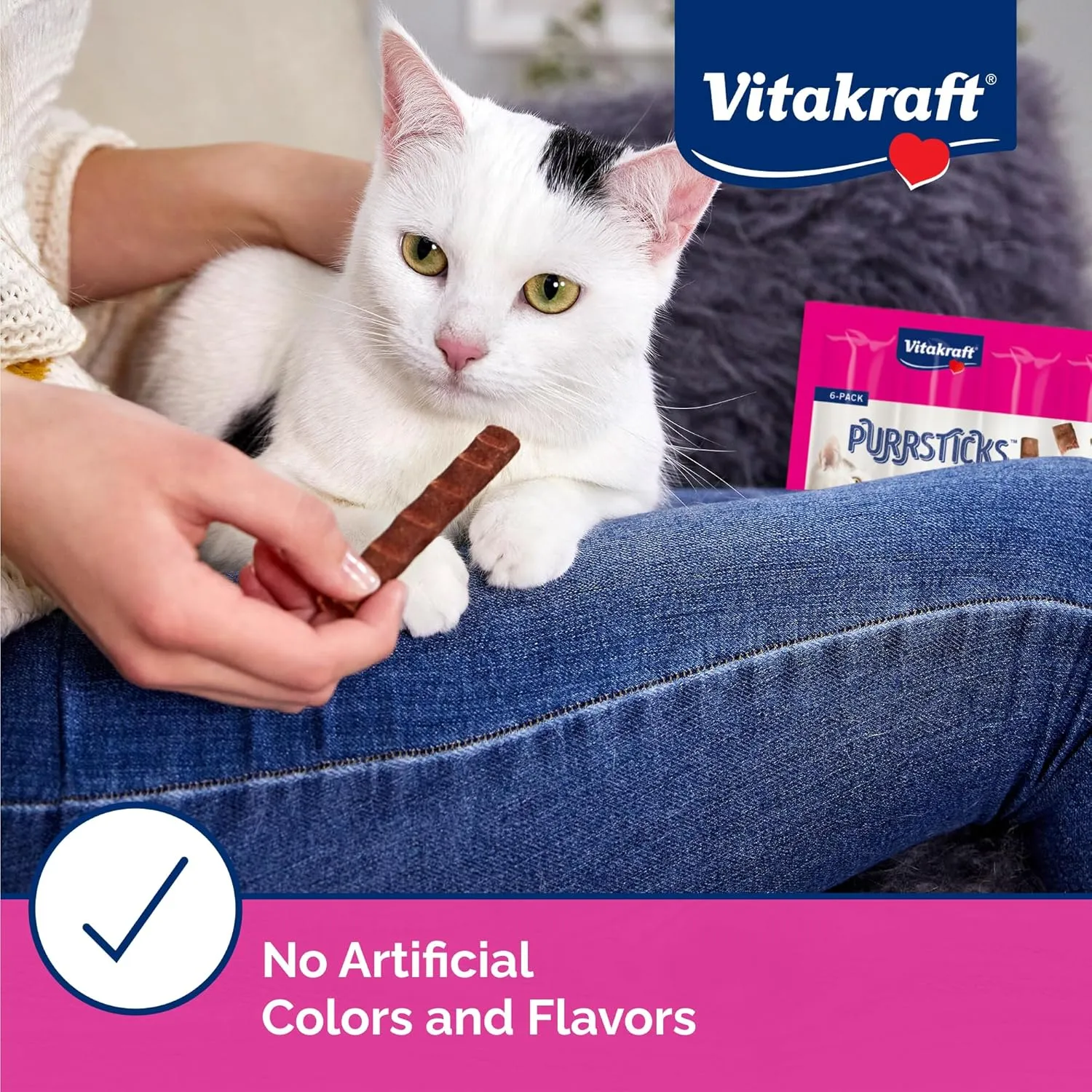 Vitakraft PurrSticks Cat Treat, Chicken, Multi Pack of 4